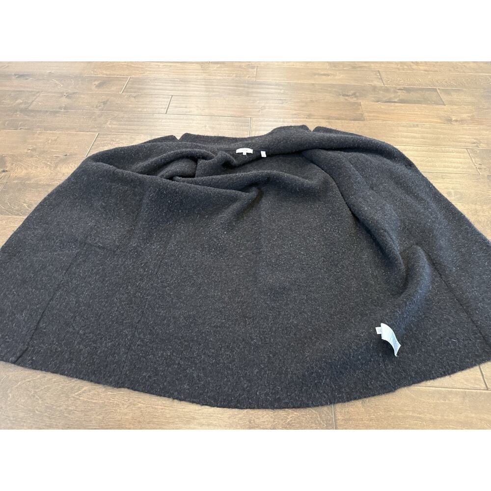 Vince Womens Black Long Brushed Wool Alpaca One Button Jacket Overcoat M $695 - Picture 5 of 10